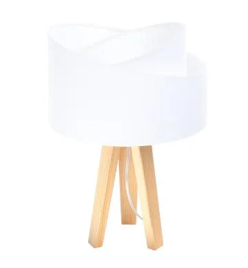Lampa stołowa GEMSTONE biała/sosna