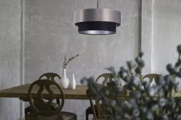 Lampa wisząca DOUBLE 60 czarna/szara
