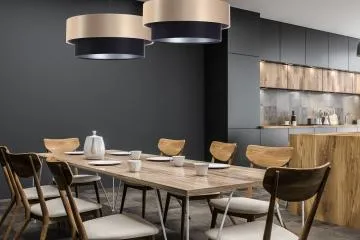 Lampa wisząca DOUBLE 50 czarna/kremowa