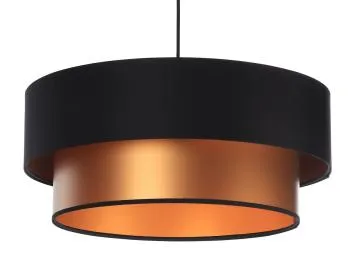 Lampa wisząca DOUBLE BLACK 40 miedziana/czarna