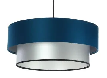 Lampa wisząca DOUBLE BLUE 40 granatowa/srebrna