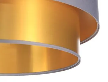Lampa wisząca DOUBLE GRAY 50 szara/złota