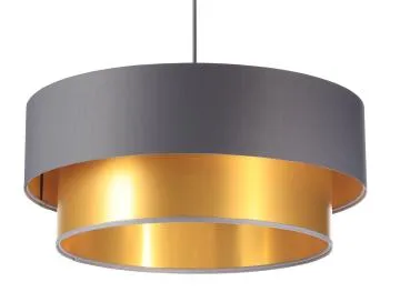 Lampa wisząca DOUBLE GRAY 40 szara/złota
