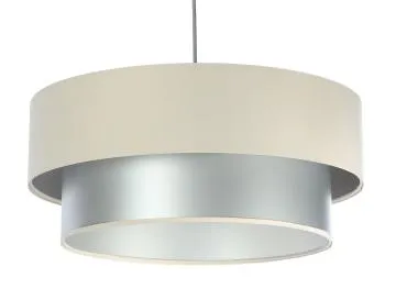 Lampa wisząca DOUBLE CREAM 40 kremowa/srebrna