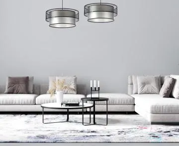 Lampa wisząca DOUBLE NET 60 srebrna