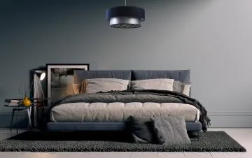 Lampa wisząca DOUBLE MIX 60 granatowa/srebrna