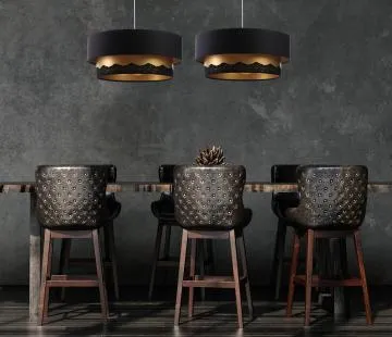 Lampa wisząca DOUBLE ELEGANT 60 czarna/złota
