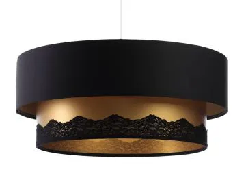 Lampa wisząca DOUBLE ELEGANT 60 czarna/złota