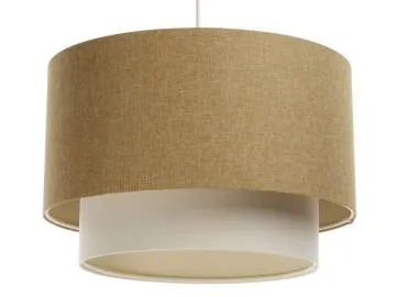 Lampa wisząca ERUTAN DOUBLE 60 żółta/kremowa