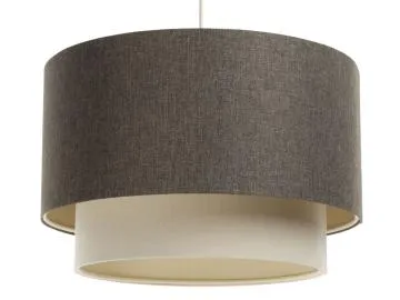 Lampa wisząca ERUTAN DOUBLE 50 szara/kremowa