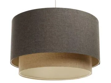 Lampa wisząca ERUTAN DOUBLE 50 szara/beżowa