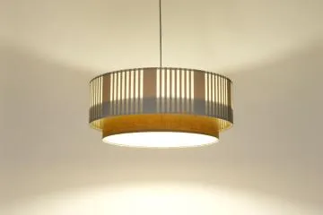 Lampa wisząca DUO LAMI LINE 60x25 biała/jutowa
