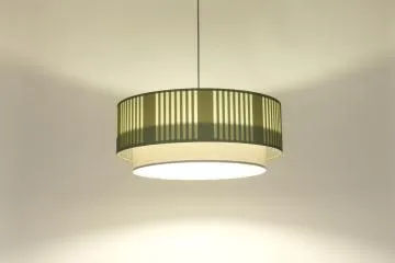 Lampa wisząca DUO LAMI LINE 70x28 zielona/kremowa
