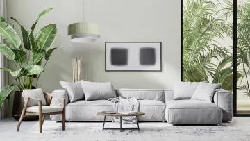 Lampa wisząca DUO LAMI LINE 50x20 zielona/kremowa