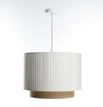 Lampa wisząca DUO LAMI LINE 40 biała/jutowa
