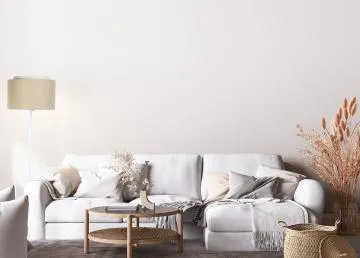 Lampa stojąca ASU I beżowa/biała