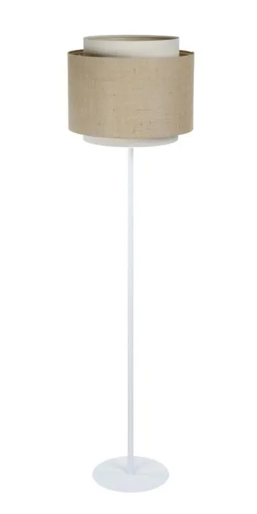 Lampa stojąca ASU II beżowa/biała