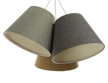 Lampa wisząca ENTURO TRIO żółta/zielona/szara