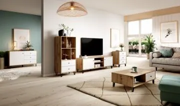 Komoda BILBAO 60 3S dąb artisan/biały mat