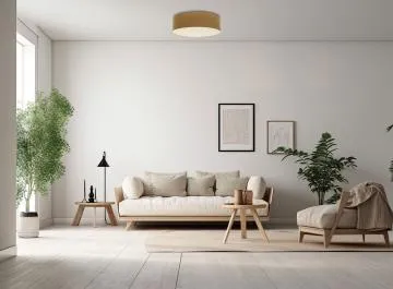 Plafon sufitowy ERUTAN RATTAN 60 żółty