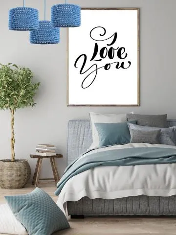 Lampa wisząca COTTON 25 niebieska