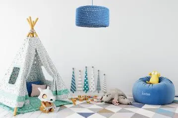 Lampa wisząca COTTON 40 niebieska