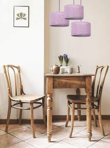 Lampa wisząca COTTON 25 fioletowa