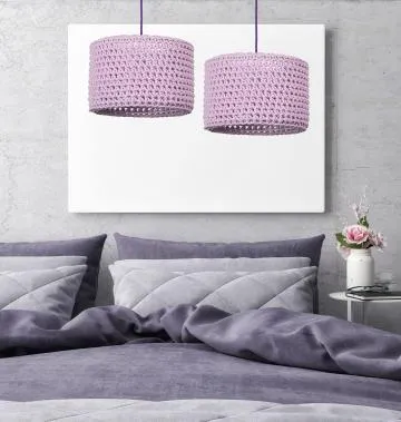 Lampa wisząca COTTON 30 fioletowa