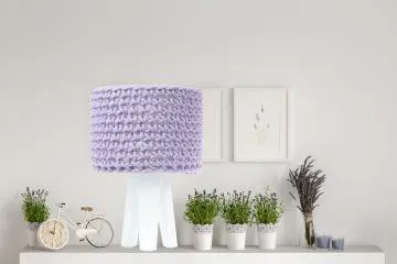 Lampa stołowa COTTON WOOD fioletowa