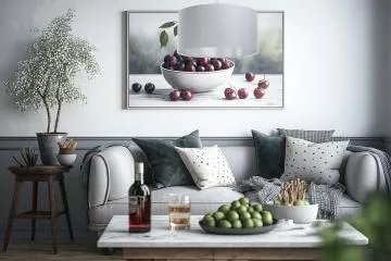 Lampa wisząca MODERN 40 szara/srebrne lustro
