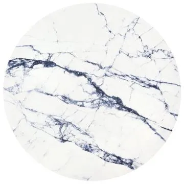 Ława HARISSA B 42x42 biały marmur/czarna