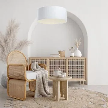 Lampa wisząca MODERN RATTAN 60 biała