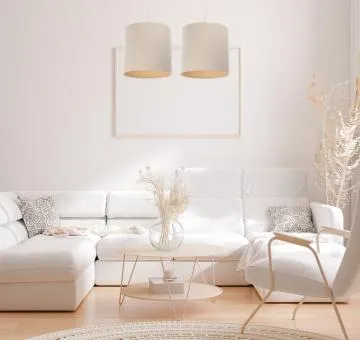 Lampa wisząca BOHO LEN TUBA 30 kremowa
