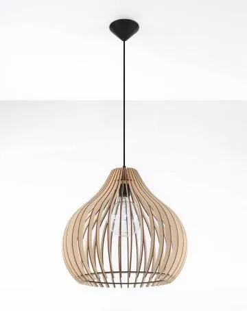 Lampa wisząca APRILLA drewniana