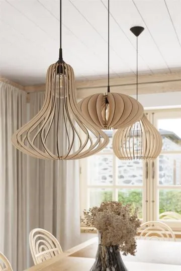 Lampa wisząca APRILLA drewniana