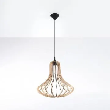 Lampa wisząca ELZA drewniana