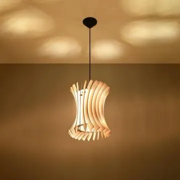 Lampa wisząca ORIANA drewniana