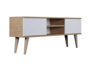 Szafka RTV TORONTO 120 dąb artisan/biała