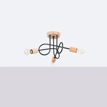 Żyrandol EMBER 3 czarny