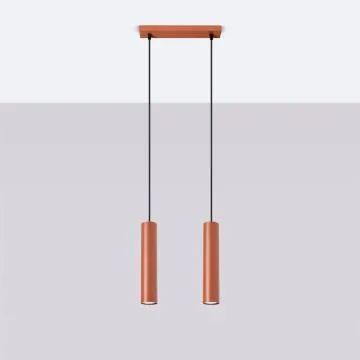 Lampa wisząca LAGOS 2 ochra czerwona
