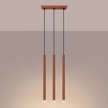 Lampa wisząca PASTELO 3 ochra czerwona