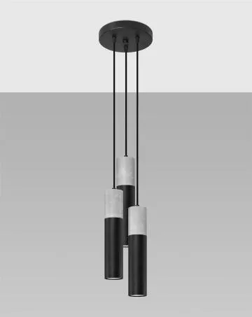 Lampa wisząca BORGIO 3P czarna
