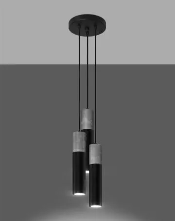 Lampa wisząca BORGIO 3P czarna