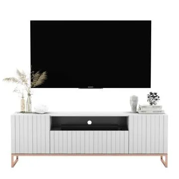 Szafka RTV TAL 2D1K 150cm biała mat