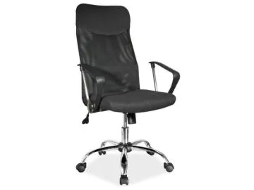 Fotel biurowy Q-025 czarny/tkanina