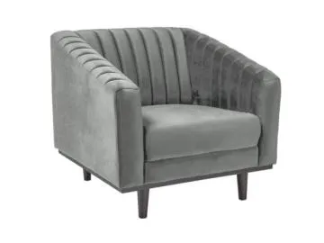 Fotel ASPREY VELVET 1 szary