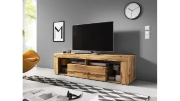 Szafka RTV EVEREST 140cm dąb wotan z oświetleniem LED