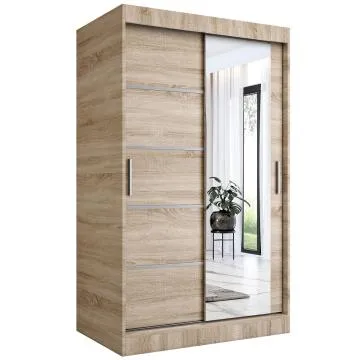 Szafa przesuwna MODUO COMFORT 2 120 dąb sonoma z lustrem