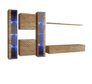 Meblościanka SWITCH LAMEL XVI dąb wotan