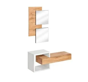 Zestaw mebli do przedpokoju EASY II dąb wotan/biały mat